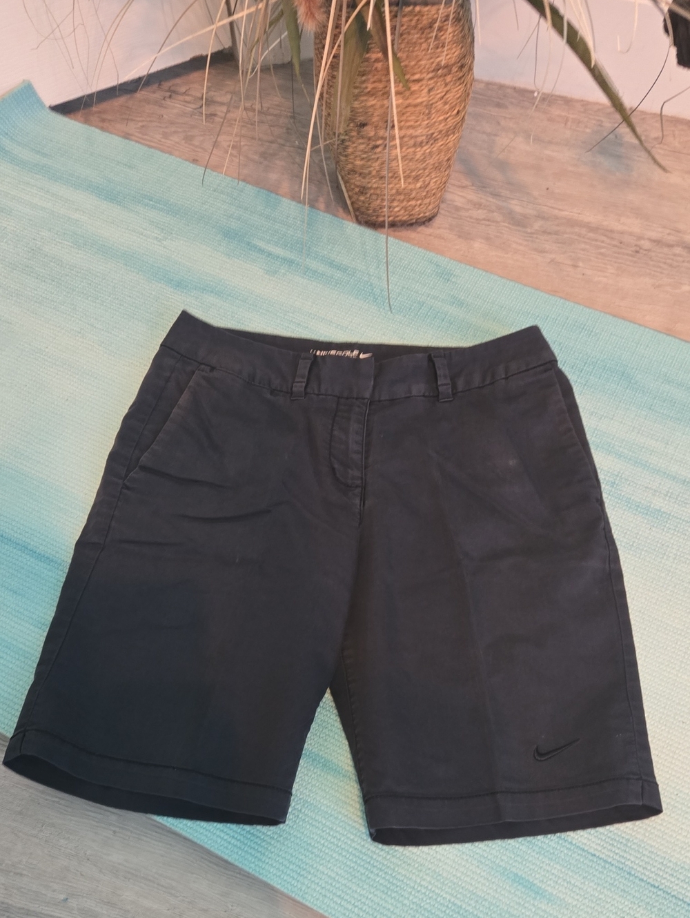 Nike Women's Black Bermuda Golf Shorts with Subtle Swoosh